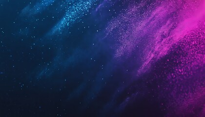 Abstract  Cosmic Dust Swirls In Neon Blue and Pink