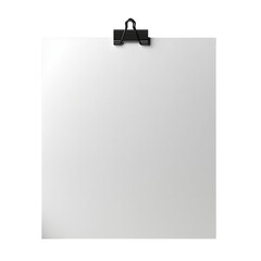 Wall Mural - blank paper sheet with a binder clip with transparent background (png image), a.i generated