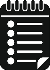 Poster - black notepad with a checklist showing done tasks