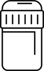 Poster - Line art icon of a reusable lunch box promoting sustainability and eco conscious food storage