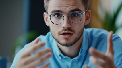 Poster - Modern Businessman in Discussion