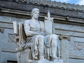 Wall Mural - Authority of Law Guardiand Statue US Supreme Court Washington DC