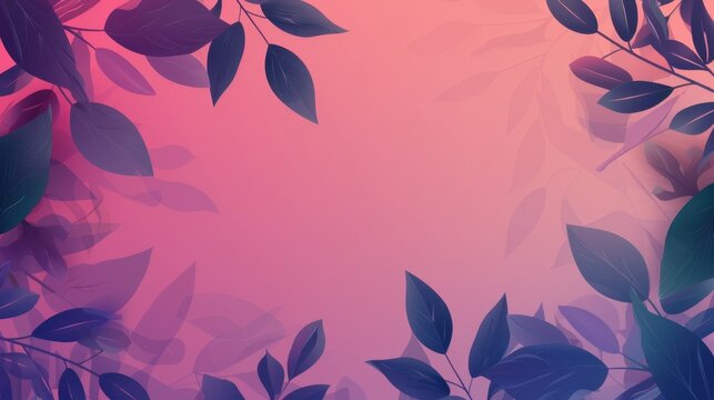 A gradient background with leaves at the top and bottom, leaving the middle clear for text.