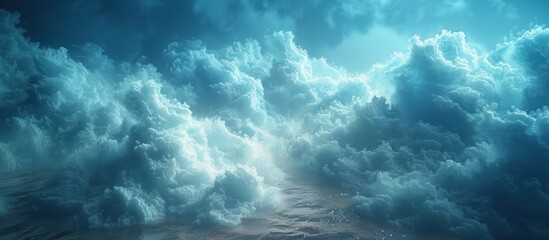 Wall Mural - Dreamlike Cloudscape with a Glimpse of Blue