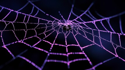 Wall Mural - halloween spider web. isolated on black background