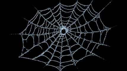Wall Mural - halloween spider web. isolated on black background