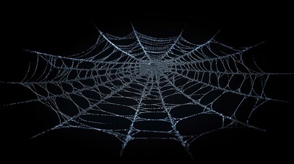 Wall Mural - halloween spider web. isolated on black background