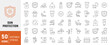© ARIF MIFTAHUL ANWAR - Sun protection icon set. Contains icons sunscreen, ultraviolet, sunglasses, SPF protection, umbrella, sunburn, sun hat and more. Vector illustration.