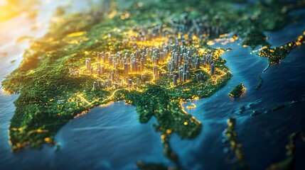 Poster - Detailed 3D Rendered Income Analysis Showcasing Significant Growth in the Asia Pacific Region