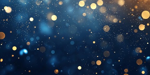 abstract background featuring a dark blue gradient with soft bokeh effects in various shades of blue