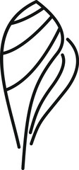 Poster - minimalist line art icon depicting a spiral seashell for nautical and marine life themes