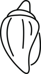 Poster - simple and elegant line drawing of a seashell, evoking the beauty of the ocean and coastal environme