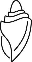 Poster - line drawing of a seashell spiral, representing marine life and the beauty of nature