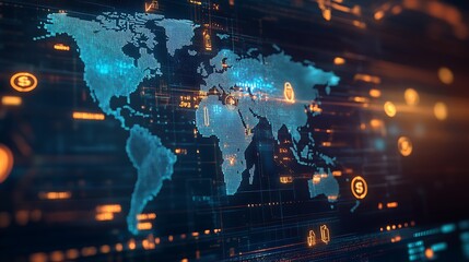 Poster - Detailed Visualization of Payment Gateway Network with Global Currency Connections
