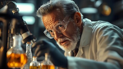 Poster - Scientist Monitoring Precursor Reaction Over Time in 3D Rendering