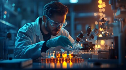 Poster - Researcher Measuring Precursor s Reaction Rate in 3D Rendered Laboratory Setting