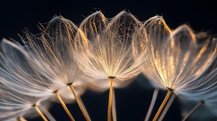 Poster - Ethereal Dandelion Seed Head with Radiant Halo Effect