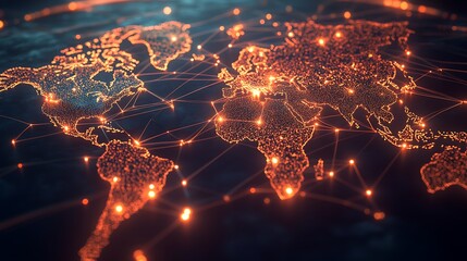 Aufkleber - Futuristic E-Commerce Platform Interface with Expanding Global Market Reach