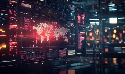 Aufkleber - Visualization of Global Consumer Spending with Animated Graphs and Charts