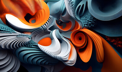 3d abstract beautiful pattern and color combination background