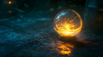 Aufkleber - Glowing Magical Object Illuminating Mysterious Ethereal Setting