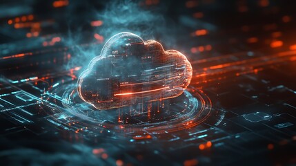 Poster - High-Tech Cloud Security Visualization with Multiple Layers of Protection