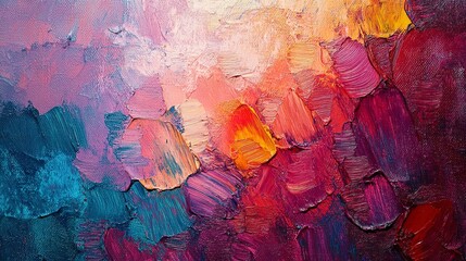 abstract colored background from stained colored oil paint on linen canvas 