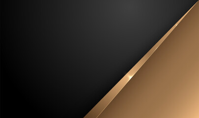 Wall Mural - luxury black gold background. elegant business presentation banner. vector illustration.