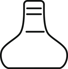 Poster - simple line icon of a chemical flask, perfect for representing scientific experiments and innovation