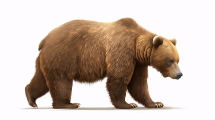 majestic grizzly bear: a powerful grizzly bear walks confidently, showcasing its majestic presence a