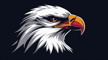 American Pride: Flag, Eagle, and Logo for Patriotic Poster or Banner