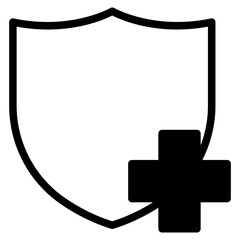 Wall Mural - medical shield icon