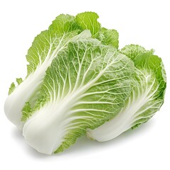 Wall Mural - Whole Chinese Cabbage on White Background Detailed and Crisp Image