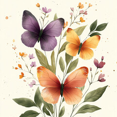 watercolor butterflies