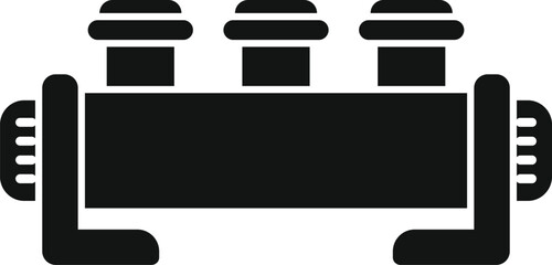 Poster - car engine cylinders are firing, showing the power of internal combustion
