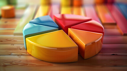 Poster - 3D financial performance pie chart results
