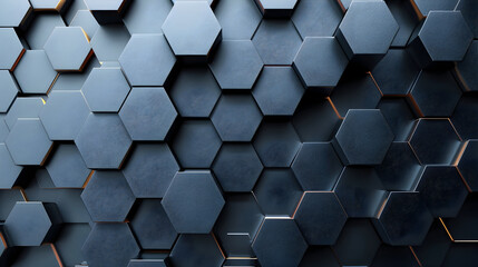 Poster - abstract hexagon background