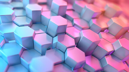 Poster - abstract hexagon background