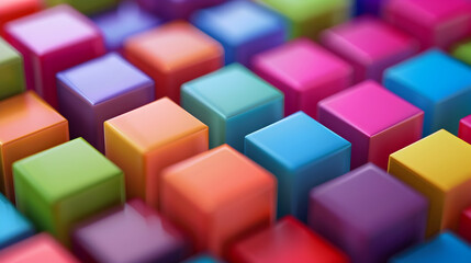 Poster - Background of a group of colorful blocks