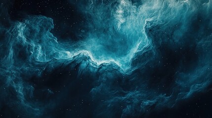 Wall Mural - Dark cosmic nebula with swirling clouds of interstellar gas.