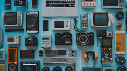 Poster - Different technological devices integrated with each other