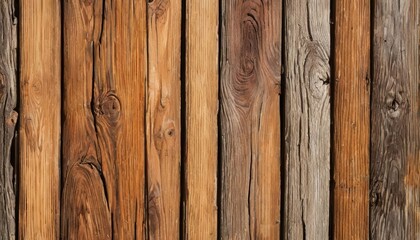 Canvas Print -  Timeless charm of weathered wooden planks