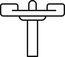 Wall Mural - Simple line icon of a seesaw, perfect for representing outdoor play areas and childhood memories