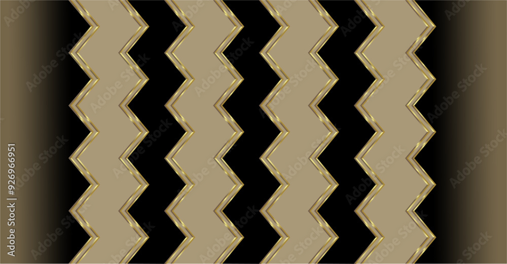 repetition of zig zag lines with a gradient gold brown color that gives ...