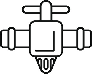 Poster - Pipeline system is being controlled by a valve, ensuring efficient liquid flow and pressure regulation