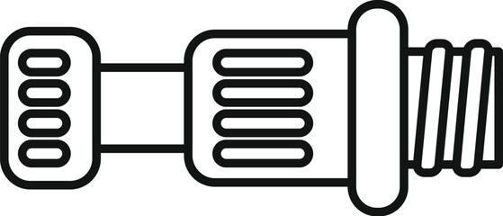 Sticker - Line drawing of a car air conditioner pipe connecting showing cooling system