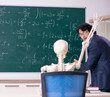 © Elnur - Young male math teacher and student skeleton