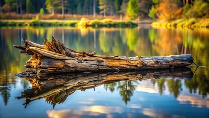 Wall Mural - Rotten wood with a reflection in the water, decaying, water, rot, rough, abstract, pattern, texture, wood, murky, nature, aged,decay, vintage, old, dark, background, surface, weathered