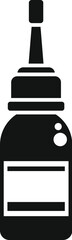 Sticker - Black silhouette of a nasal spray bottle, commonly used for relieving nasal congestion