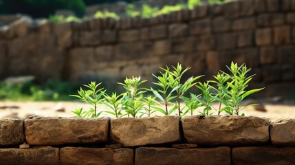 Canvas Print - plant on the wall